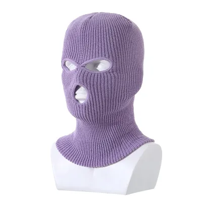 Unisex Outdoor Solid Color Knitted Beanie Acrylic