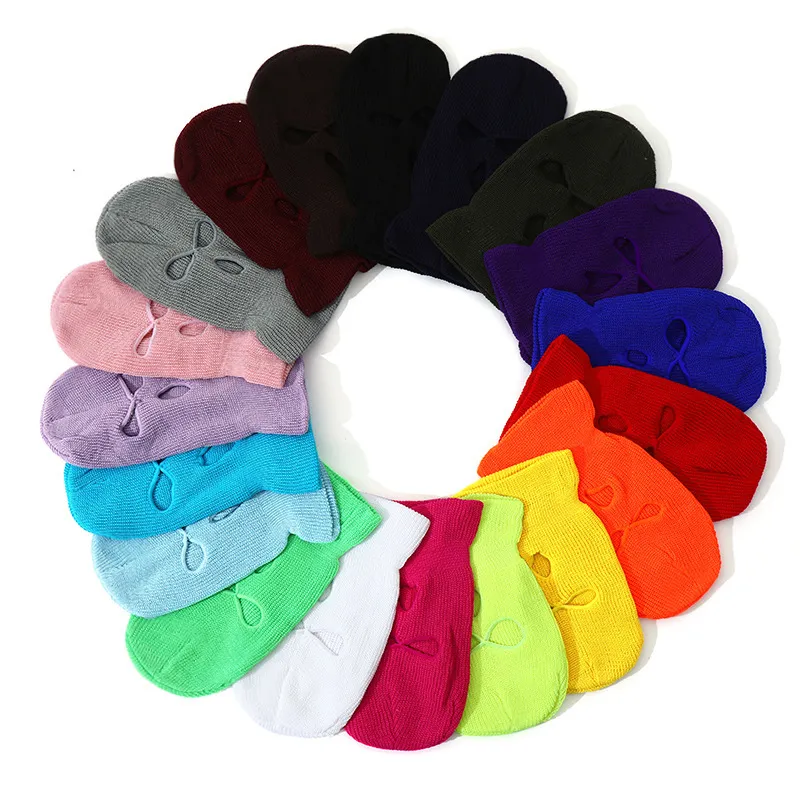 Unisex Outdoor Solid Color Knitted Beanie Acrylic