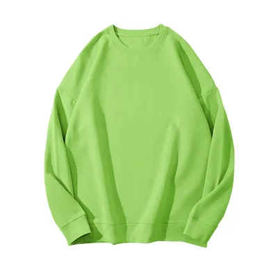 Winter Women Fleece-Lined Thickened Pullover Sweatshirt Solid Color Round Neck