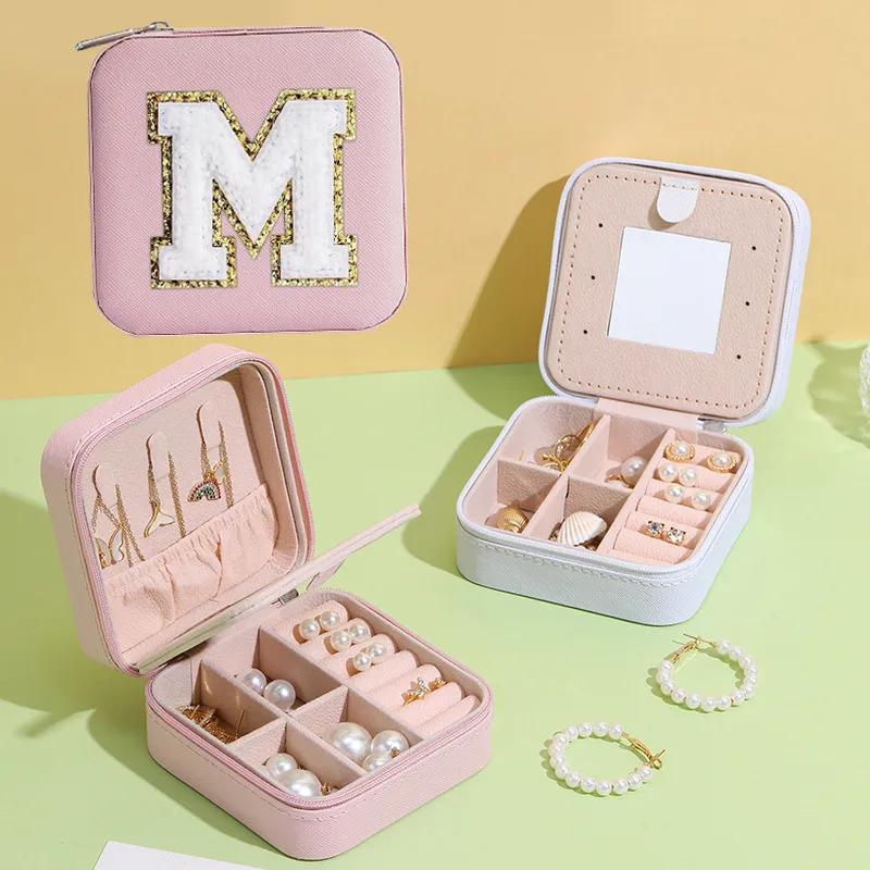 Creative Letter Alphabet Portable Jewelry Storage Box Packaging - Composite Material 10x10x5cm