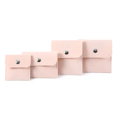 Women Simple Flannel Jewelry Storage Bag Folding Pouch