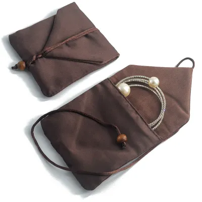 Women Simple Flannel Jewelry Storage Pouch Wrought Wool Bag