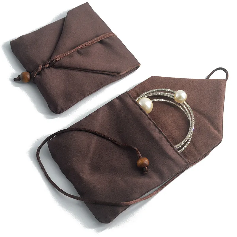 Women Simple Flannel Jewelry Storage Pouch Wrought Wool Bag