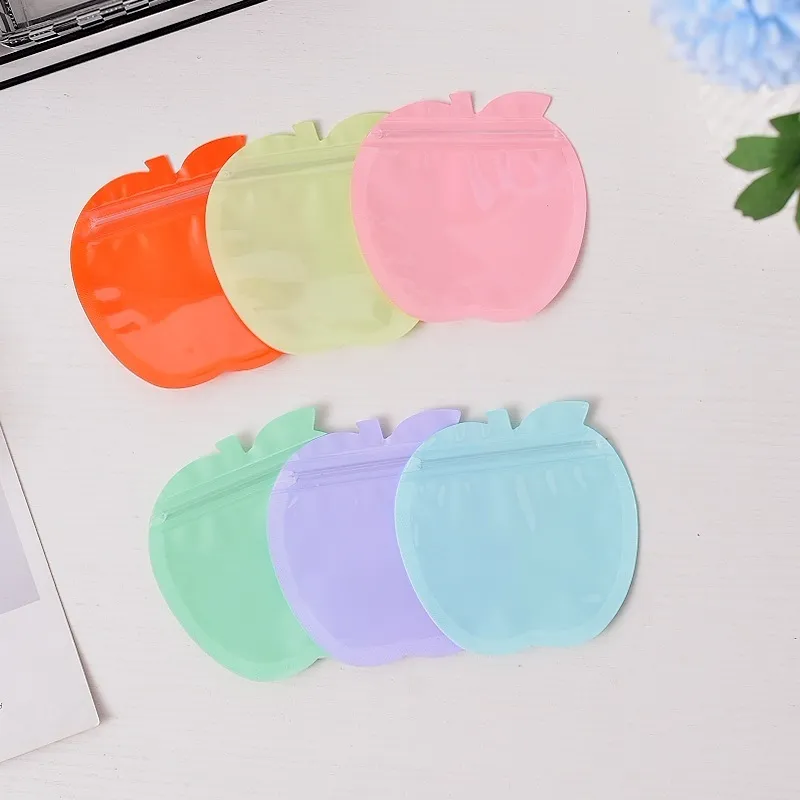 Fashion Women Simple Heart-Shaped Self-Sealing Jewelry Packaging Bag