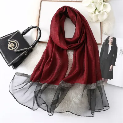 Women's Fashion Solid Color Polyester Long Scarf