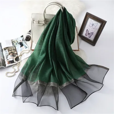 Women's Fashion Solid Color Polyester Long Scarf