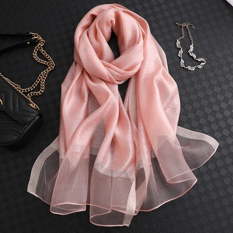 Women's Fashion Solid Color Polyester Long Scarf