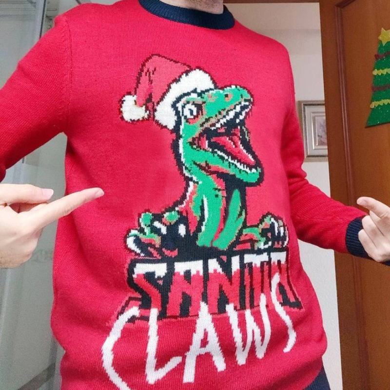 Dinosaurs christmas sweater best sale