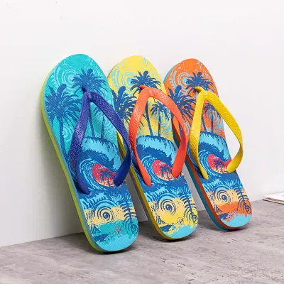 Men Fashion Holiday Floral Beach Flip-Flops Slippers