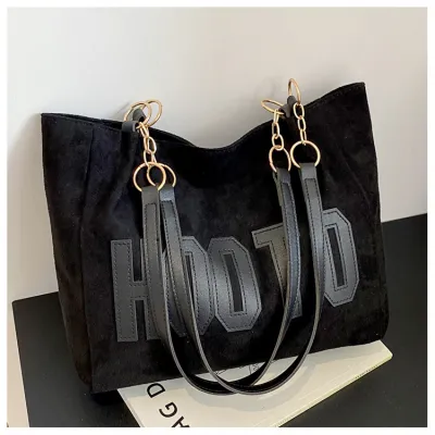 Women Fashion Solid Color Letter PU Small Square Tote Bag