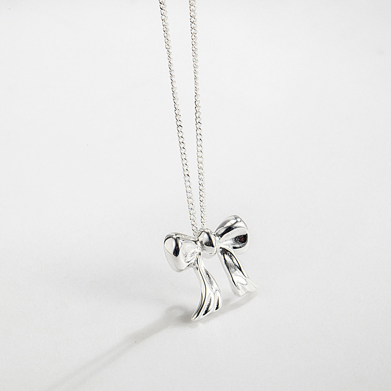 ☆TATIANA☆ Silver 925 Lovely Bright Ribbon Necklace NZ2172 TATIANA】Lovely Bright Ribbon Necklace NZ2172〜ネックレス