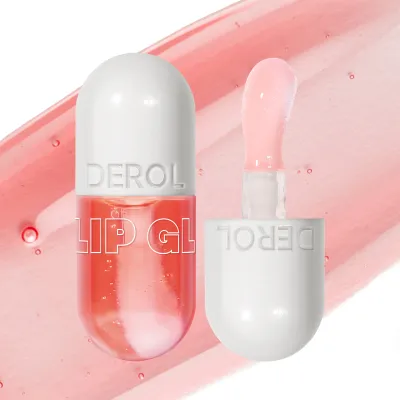 Derol Women Fashion Moisturizing Capsule Lip Glaze Long-Lasting Water Light