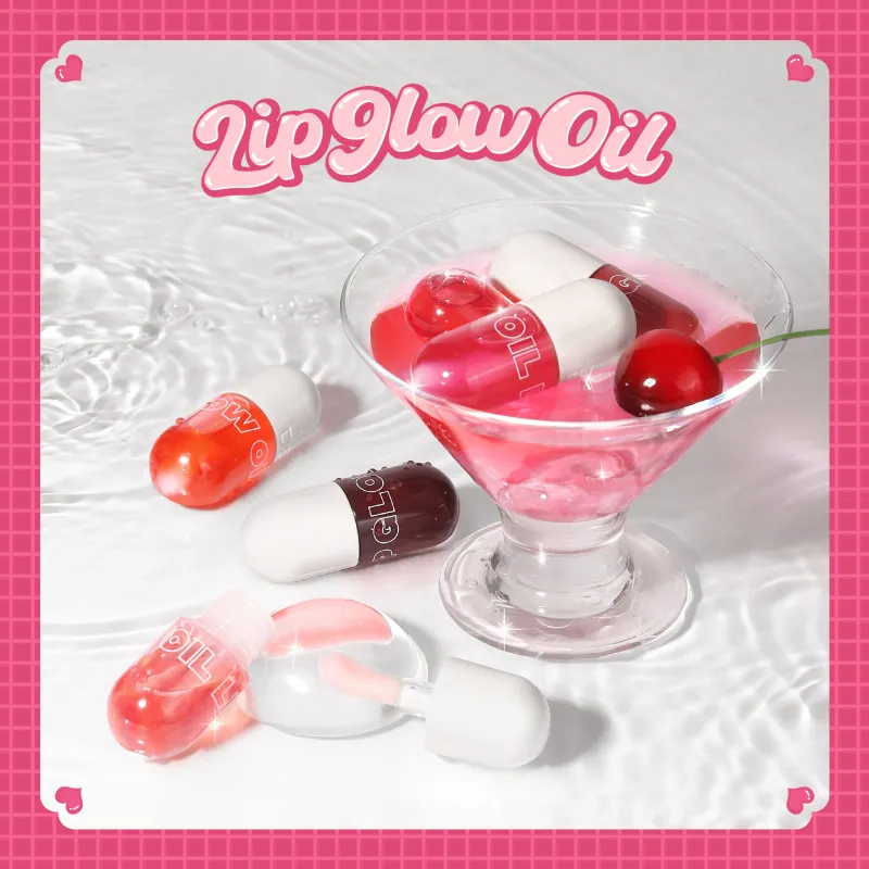 Derol Women Fashion Moisturizing Capsule Lip Glaze Long-Lasting Water Light