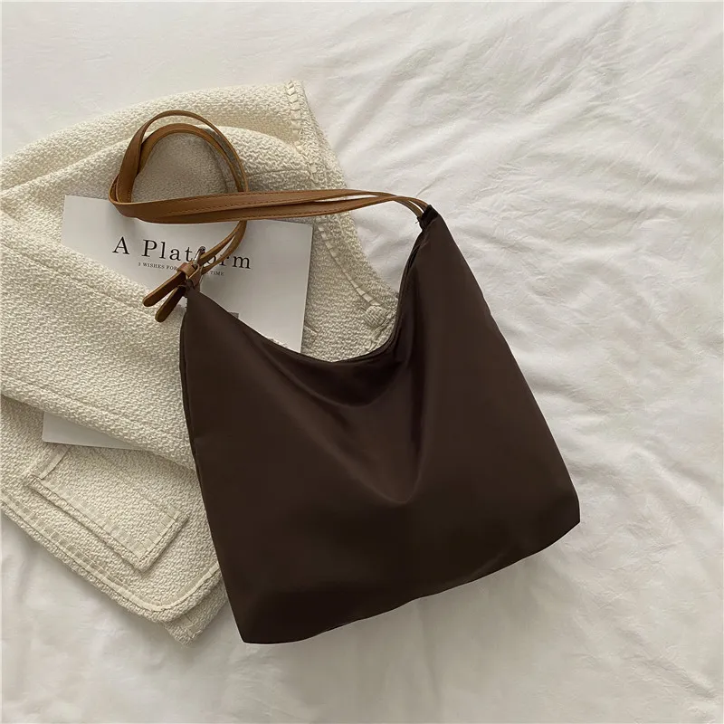 Large Capacity Solid Color Simple Tote Bag
