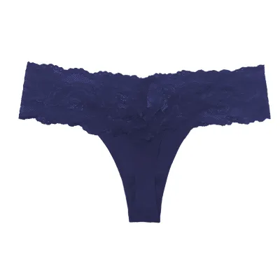 Women Fashion Sexy Plus Size Lace Cotton Crotch Breathable Low Waist Underwear