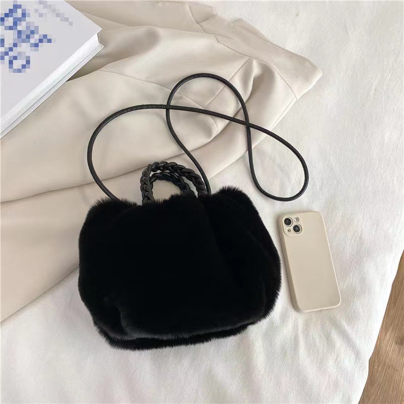 【COLOR iN ID】Sentic fur strap bag Amazon.com: Fur Shoulder Bag for Women Y2k Star Shape Fluffy