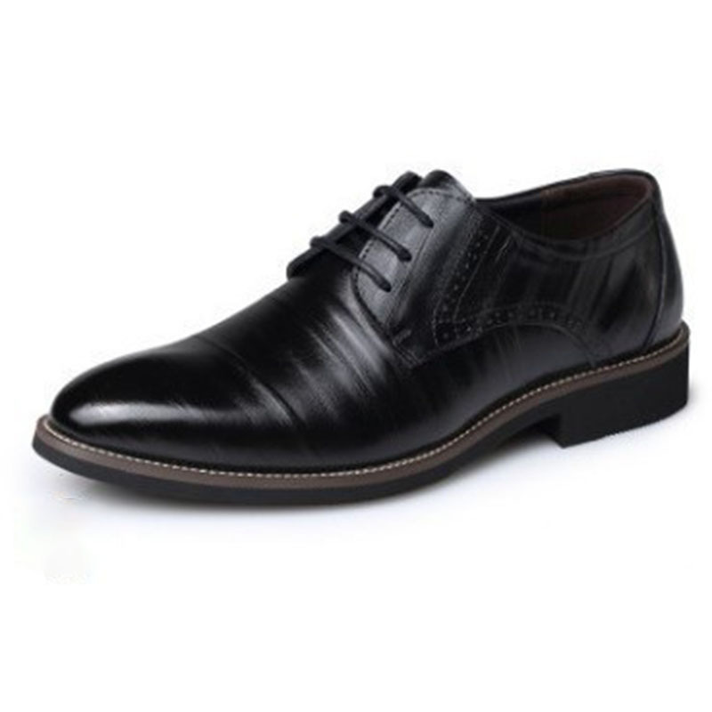 Wholesale Men Business Office British Style Lace-Up Pointed