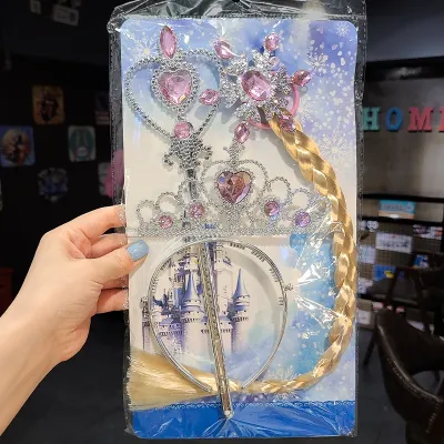Kids Girls Cute Sweet Rhinestone Crown Hair Card Sets Princess Hair Accessories