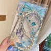 Bow False Braid Headband Blue 3-Piece Set
