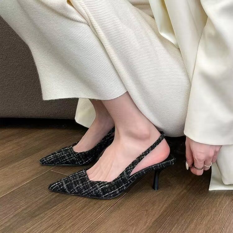 靴 Pointed Sling Back Mules Amazon.com | zasudxie Women's Slingback Heels, Pointed Toe