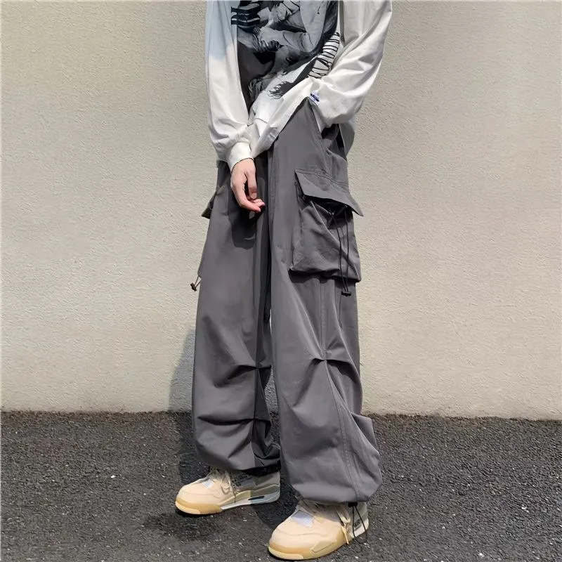 5Pcs Bulk Wholesale Casual Cargo Pants Women's Solid Multi-pocket