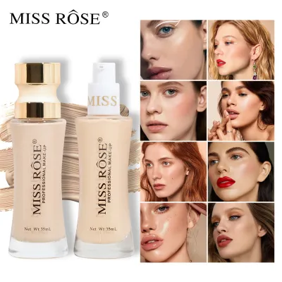 Miss Rose Women Long-Lasting No Makeup Natural Clear Concealer Lightweight Moisturizing Foundation