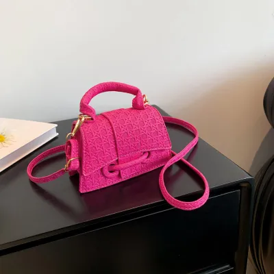 Women Fashion PU Solid Color Flap Mini Crossbody Bag