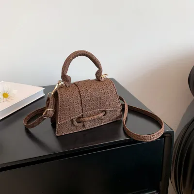 Women Fashion PU Solid Color Flap Mini Crossbody Bag