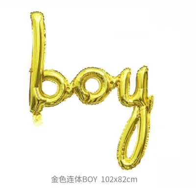 Children Birthday Baby Shower Party Decoration Boy Girl Letters Aluminum Foil Balloon