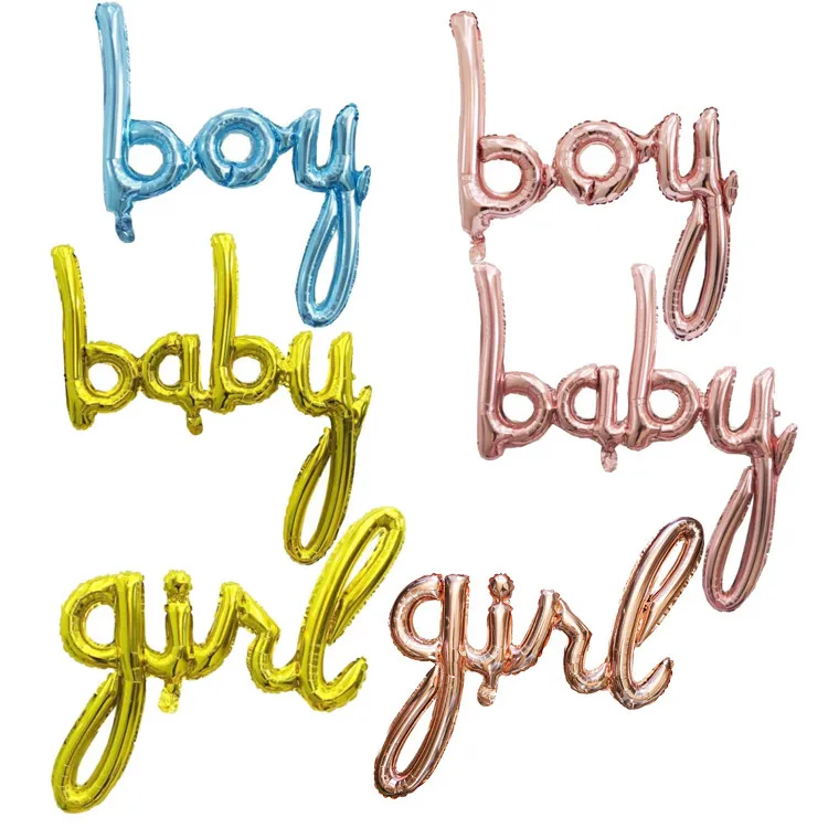 Children Birthday Baby Shower Party Decoration Boy Girl Letters Aluminum Foil Balloon