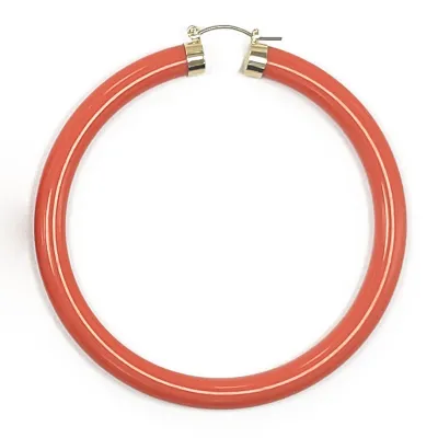 Women's Fashion Exaggerated Multicolor Metal Inlay Resin Acrylic Circle Earrings