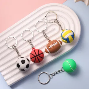Fashion Women Cartoon Creative Simulation Football Basketball Keychain Pendant