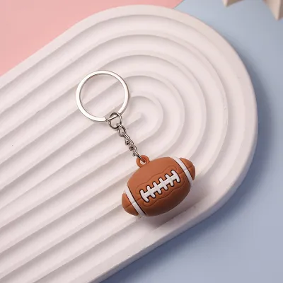 Fashion Women Cartoon Creative Simulation Football Basketball Keychain Pendant