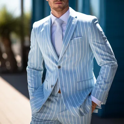 Men Spring Autumn Fashion Casual Commuter Printed Slim Fit Lapel Blazer