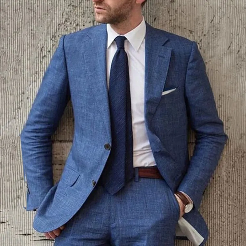 Men Spring Autumn Fashion Casual Commuter Printed Slim Fit Lapel Blazer