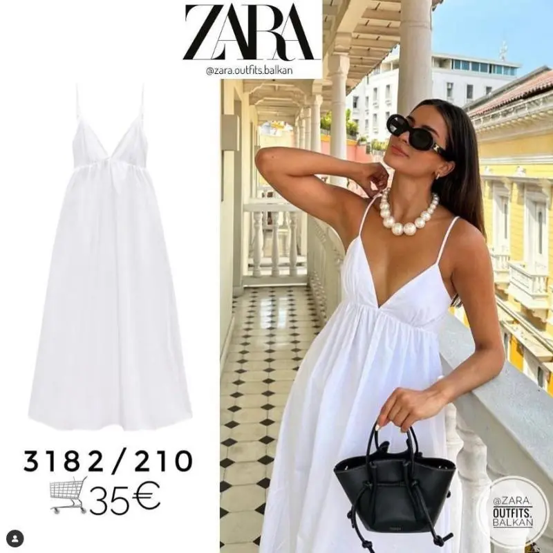 Women Fashion Solid Color Sexy Sling Deep V Midi Dress