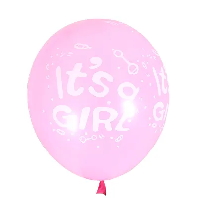 Baby Party 12 Inch Boy Girl Letter Decoration Balloon 100-Bag