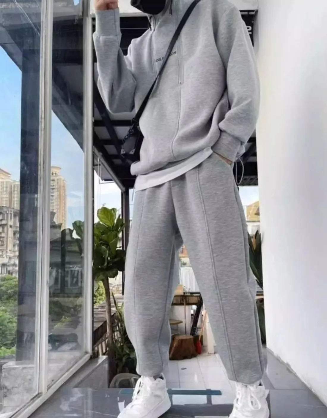 Winter Gray Mens Outfits 2 Piece Dress Spring Autumn And Fashion Simple  Solid Color Thick Thermal Underwear Set Leggings Bottoming Shirt Clothes  Pants Polyester 