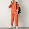 A15 Waffle Sweater Suit Orange