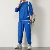 A15 Waffle Sweater Suit Bright Blue