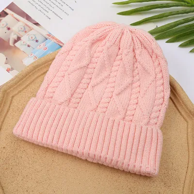 Autumn Winter Neutral Simple Solid Color Warm Knitted Hat