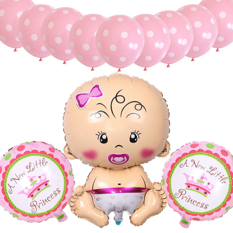 Baby Year Old Birthday Party Decoration Boys Girls Aluminum Film Balloon Set