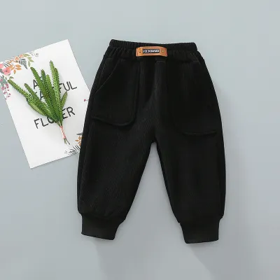 Kids Toddler Boys Girls Autumn Winter Fashion Casual Solid Color Corduroy Pants