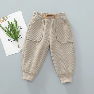 Kids Toddler Boys Girls Autumn Winter Fashion Casual Solid Color Corduroy Pants