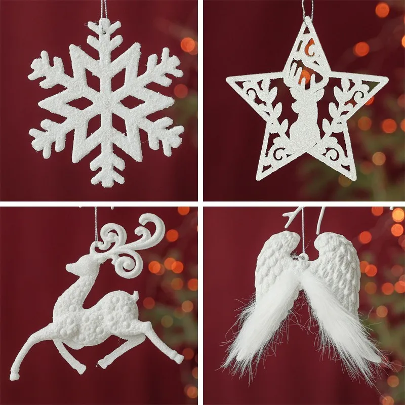Creative Crafts Home Decoration Christmas Tree Snowflake Angel Wings Elk Pendant