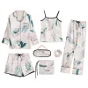 ZY-Green Flower Seven Piece Set