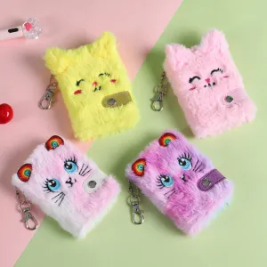 Cartoon Cute Cat Plush Notebook Wireless Glue Bound