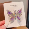 Purple Flash Drill Butterfly Hairpin