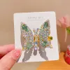 Green Diamond Butterfly Hairpin