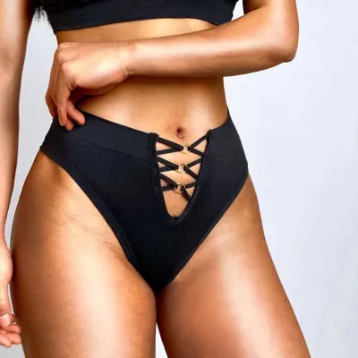 Women Fashion Sexy Hollow High Elastic Comfortable Panties